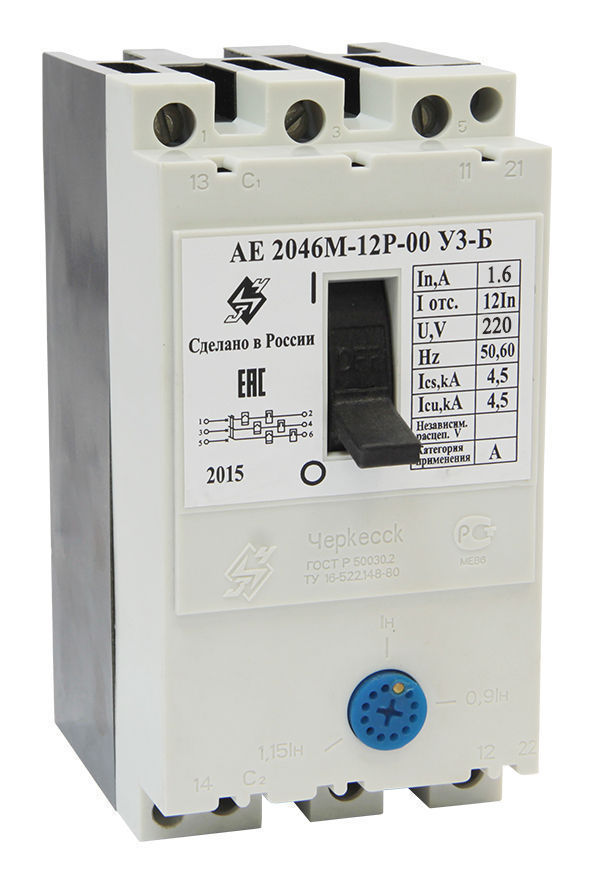 Автоматический выключатель АЕ 2046М-12Р 25А (220В 50Гц)
